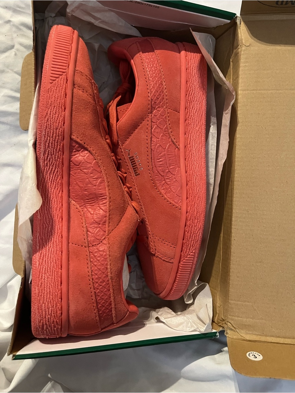 Puma Suede Classic Mono Reptile Women’s 5.5 Porcelain Rose New in Box